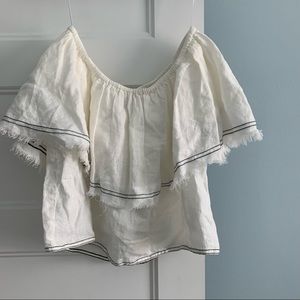 NWT Zara OTS linen top